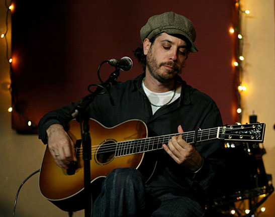 Danny playing his Martin guitar